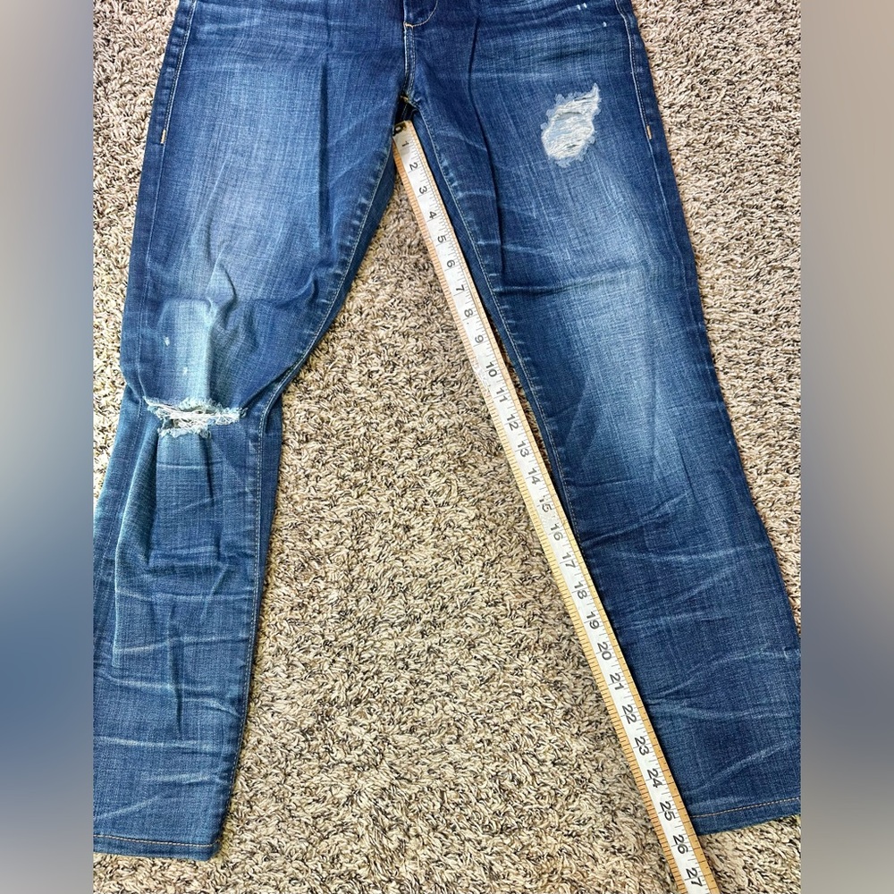 True Religion Jeans Halle Women’s Size 28 Mid Rise Super Skinny Blue Denim USA - Picture 3 of 9